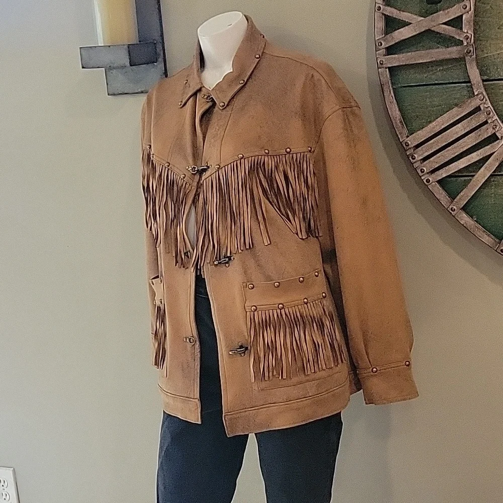 Free People We The Free Knox Vegan Fringe Leather Jacket - Picture 4 of 16